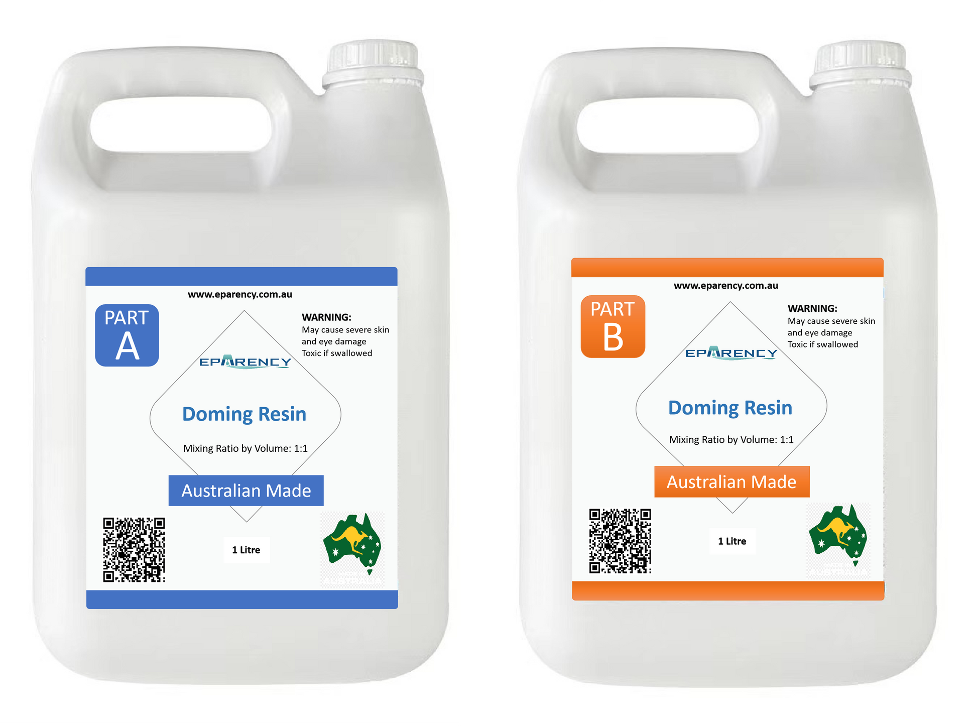 Two part best sale plastic resin